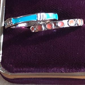 Pair of enamel rings